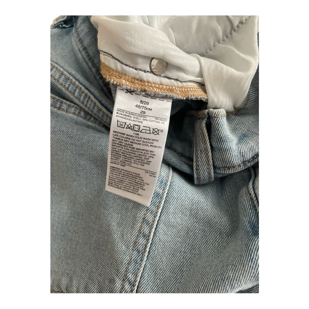 Gap “Girlfriend” Patchwork Denim Jeans - image 4